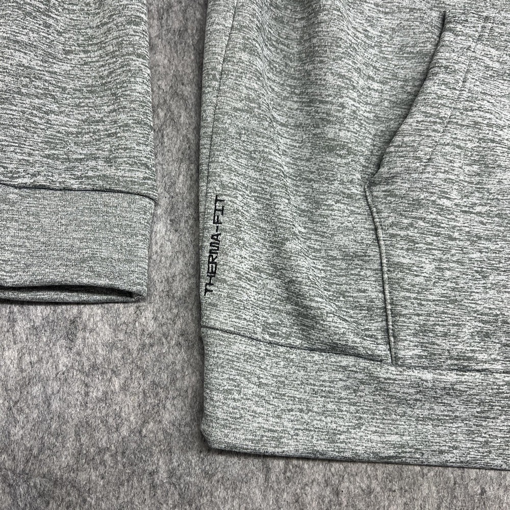 Nike Jacket Mens XL Gray Full Zip Fleece Sleeve Pocket Training ThermaFIT Casual - Picture 5 of 16